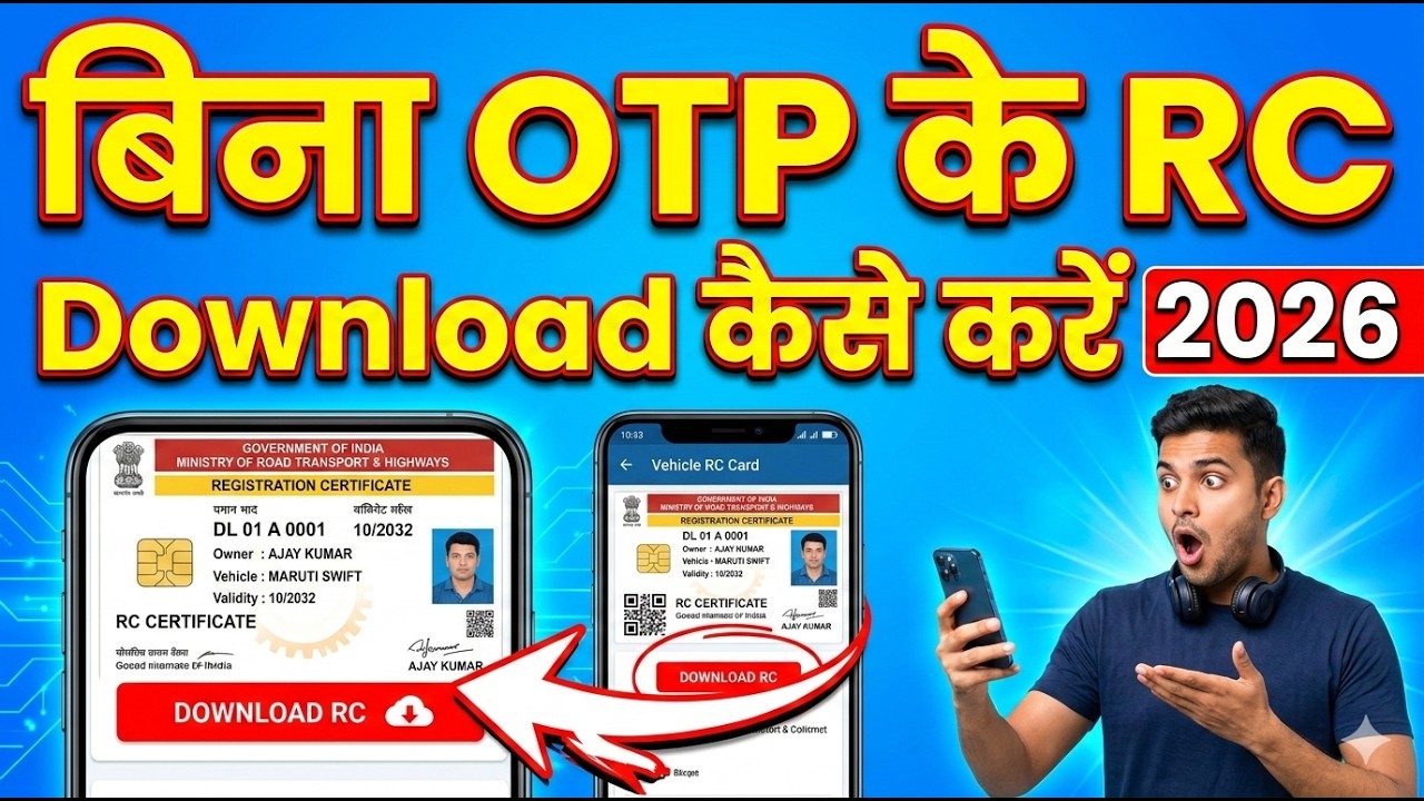 Mobile से RC Download कैसे करें | बिना OTP RC Download Trick