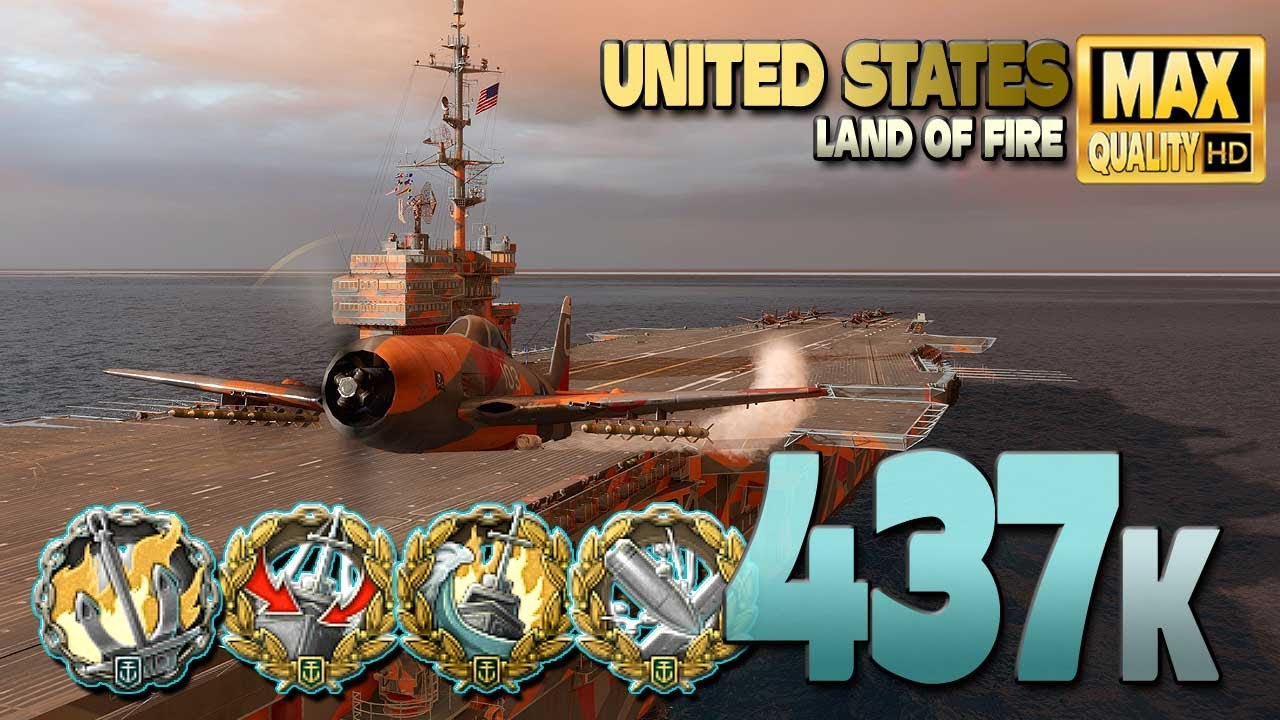 Авианосец «США» с гигантским +430к урона - World of Warships