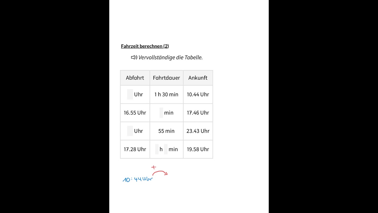 Zeitdauer berechnen