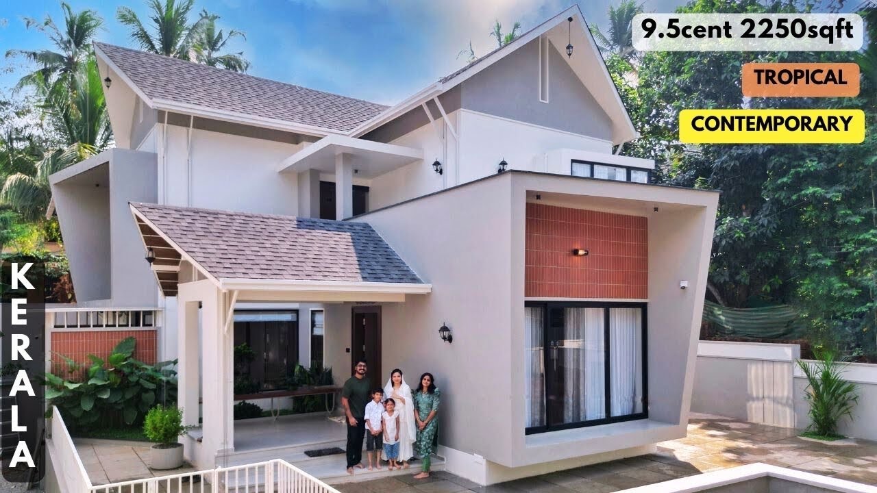 ആകൃതി കൊണ്ട് അഴക് തീർത്ത് NILAH | TROPICAL CONTEMPORARY HOUSE |HOMETOUR |HOME |HOMETOUR MALAYALAM