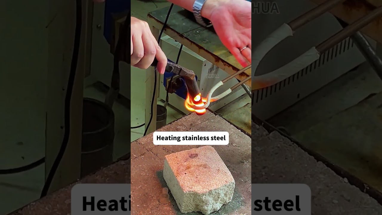 High-frequency induction heating equipment for heating stainless steel #inductionheating