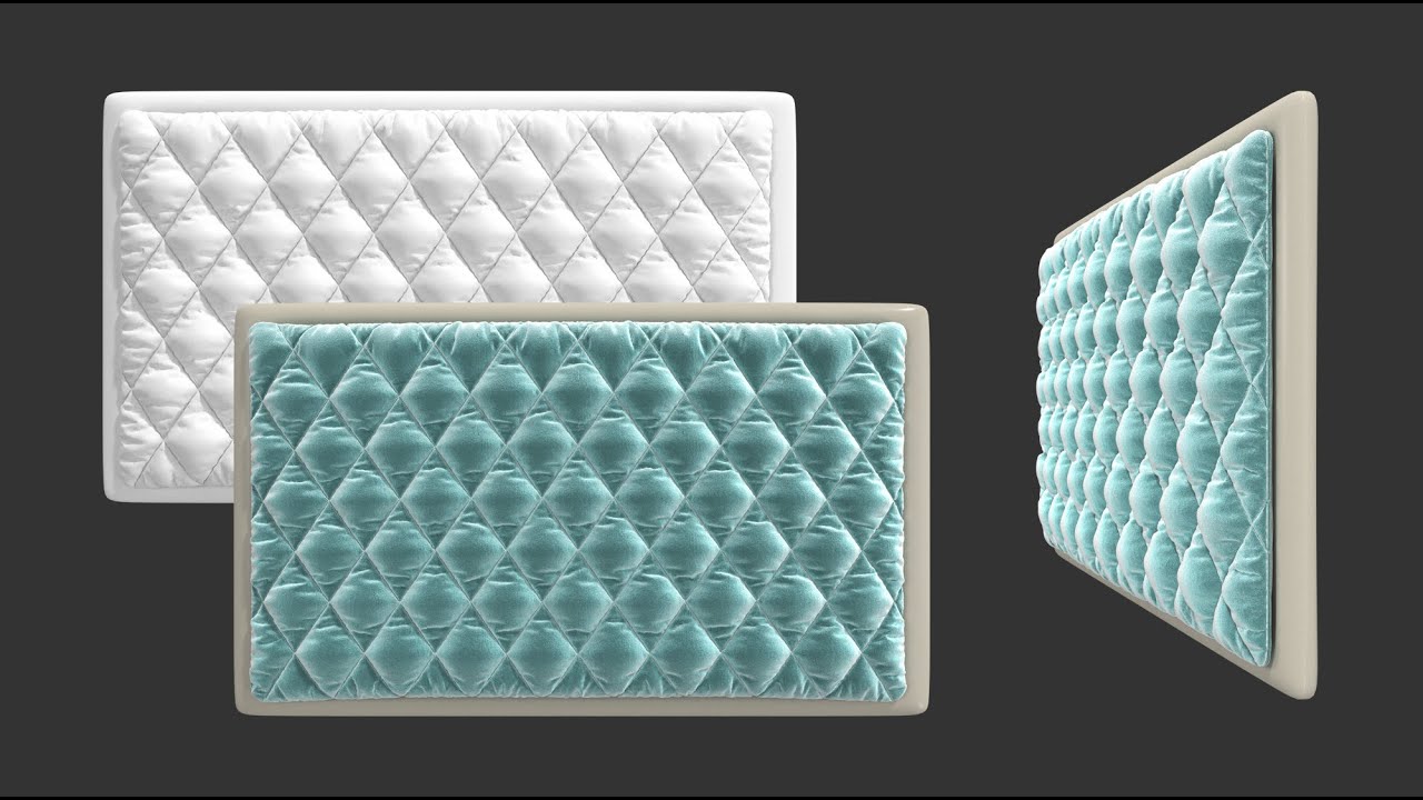 Изголовье Marvelous Designer 9.5: Изголовье с обивкой Diamond