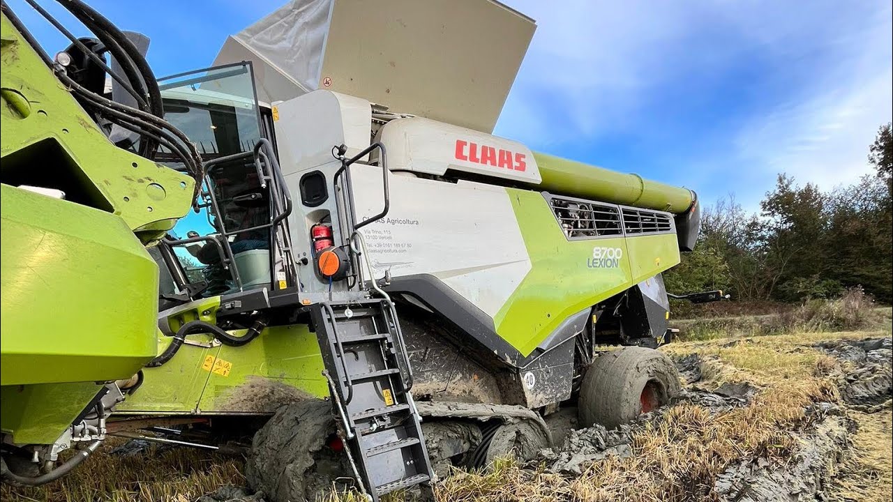 claas lexion 8700 & 760 in condizioni estreme trebbiatura riso 