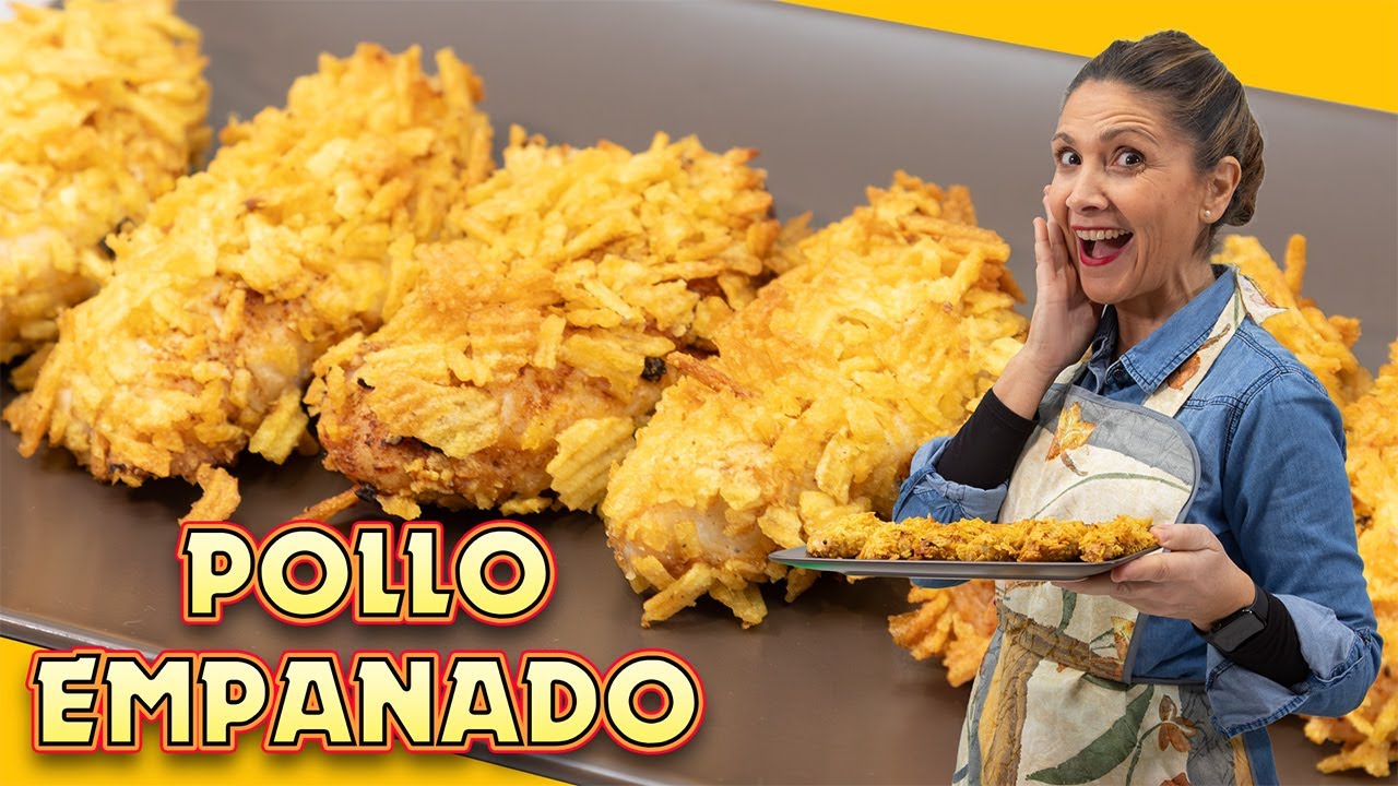 Pollo crujiente con papas fritas | Receta fácil y deliciosa