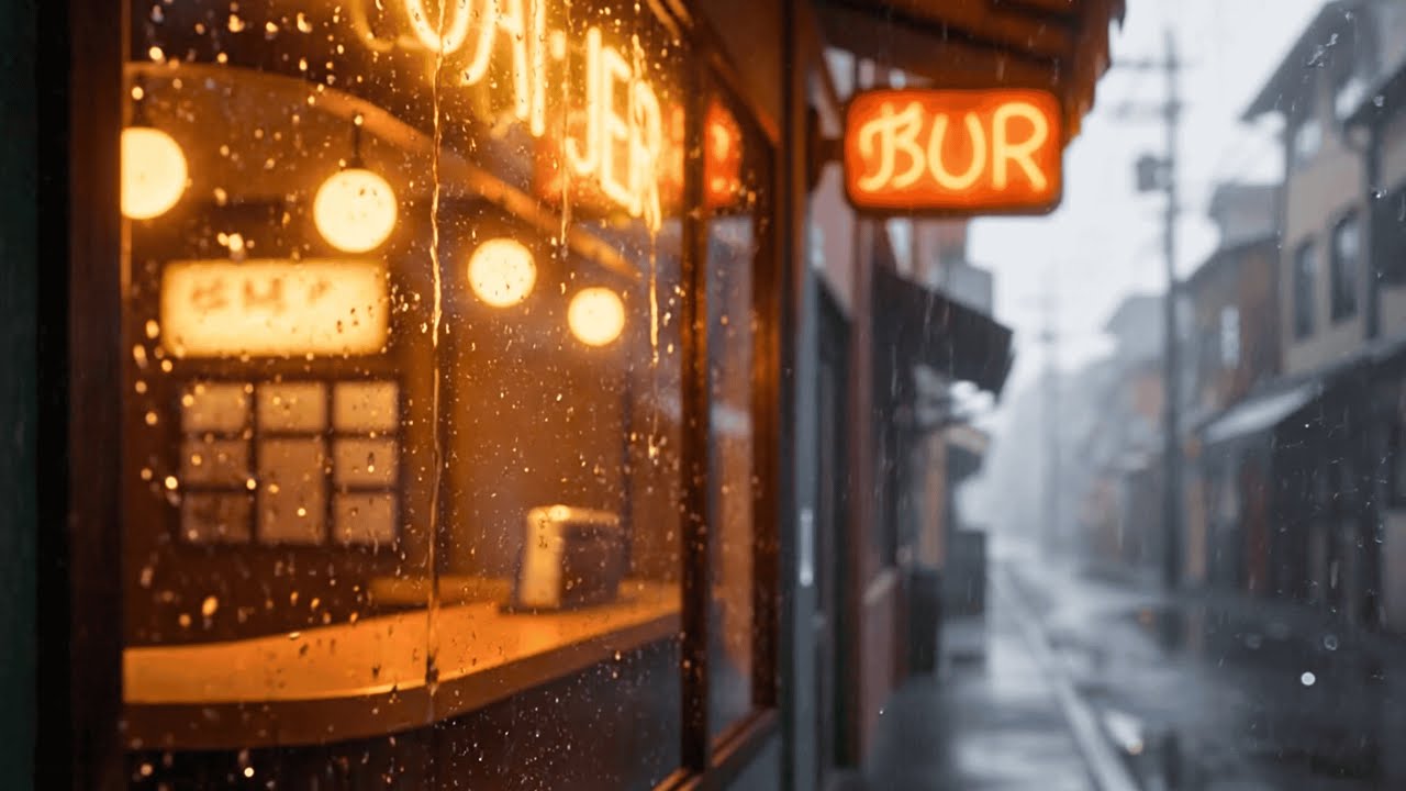 Quiet Japan Night Walk 🌙 Lofi Beats with Rain Sounds