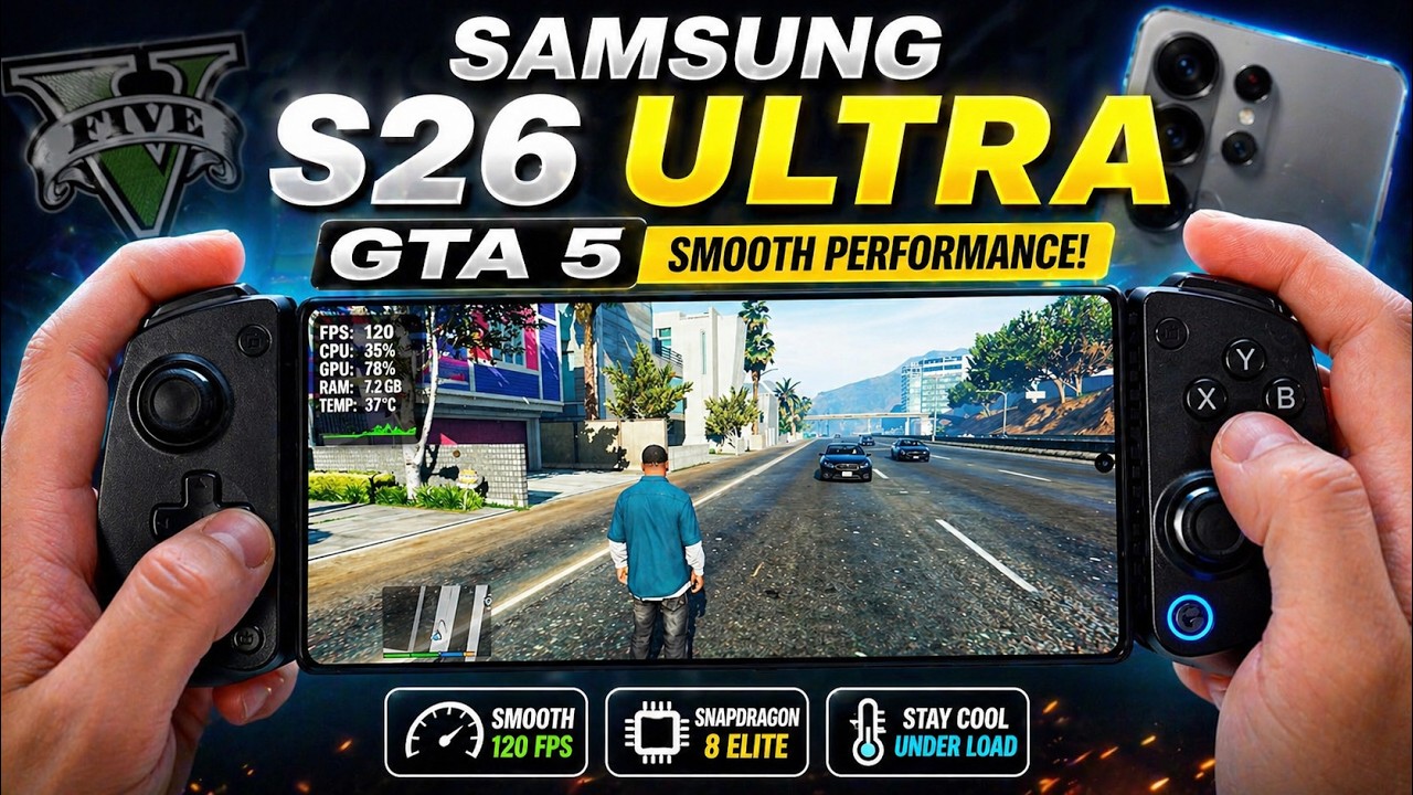 На Samsung S26 Ultra запущена GTA 5 — это невозможно!