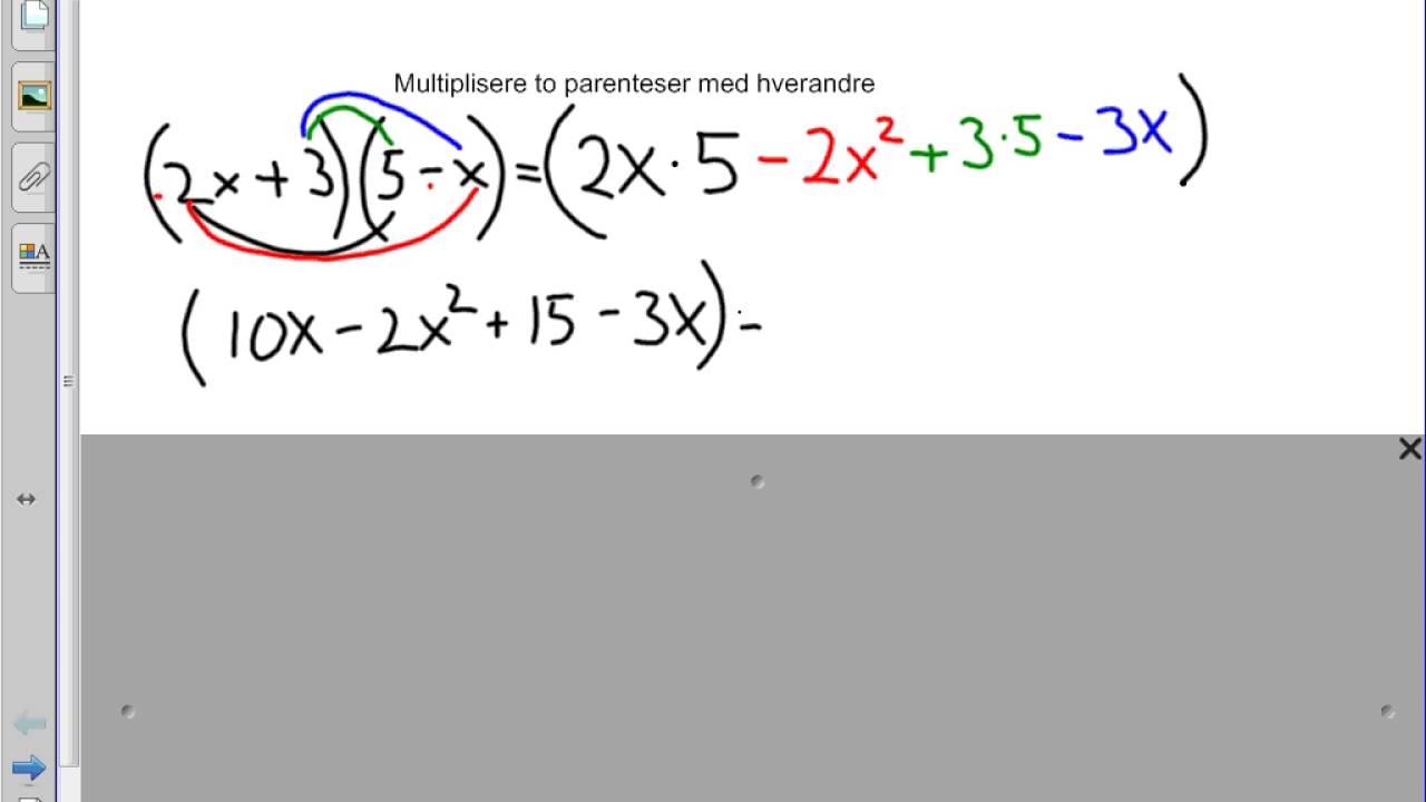 Multiplisere to parenteser