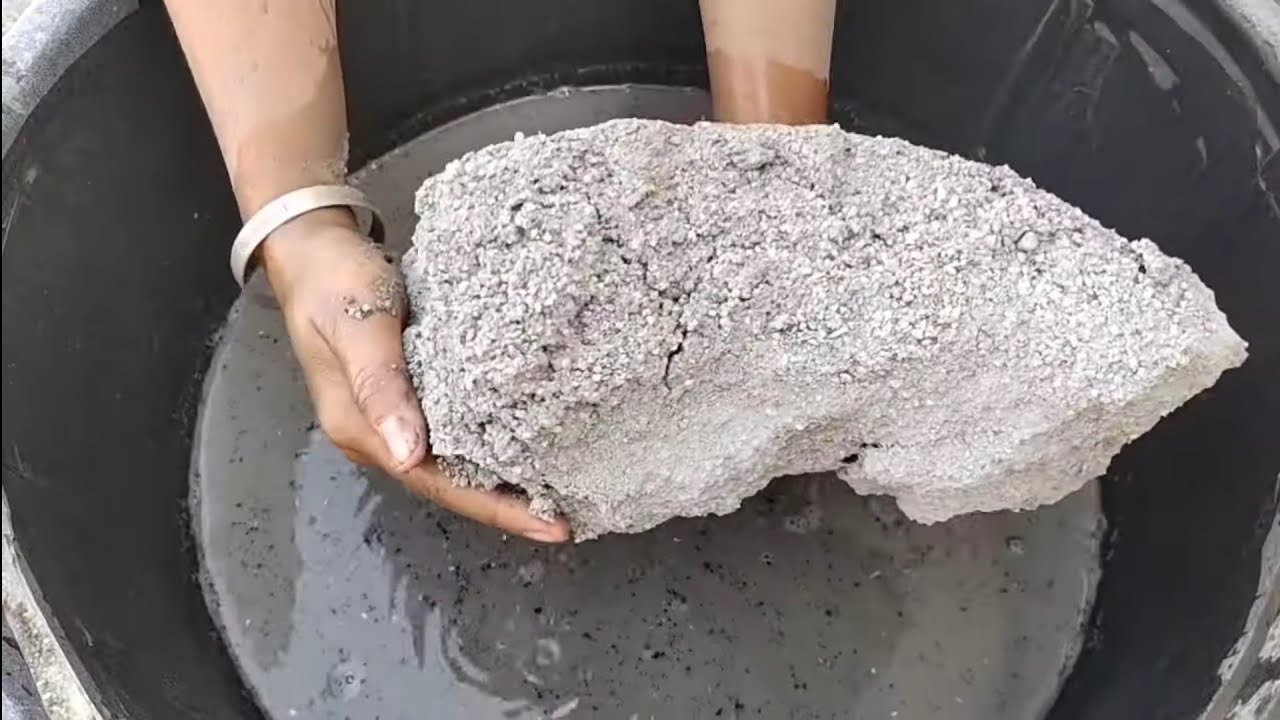 ||ASMR || Huge Chunks || white concrete cement crumbling in lots of water || ASASMR ||  SLEEPAID ||