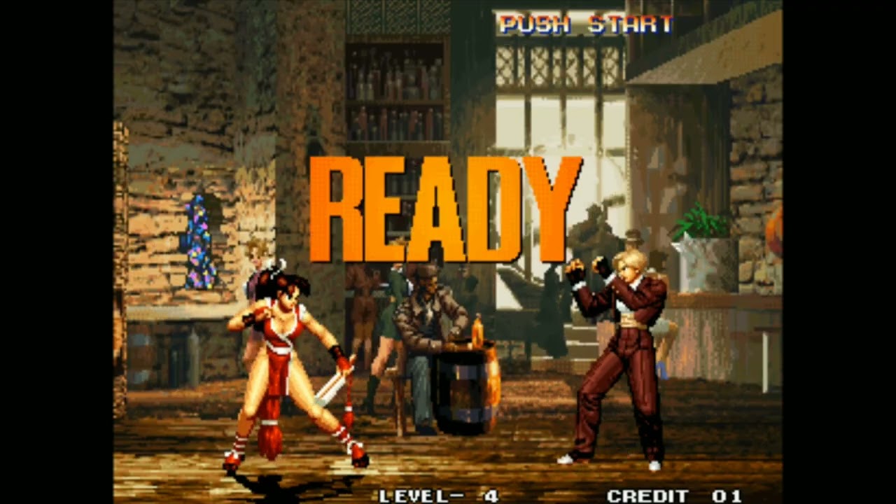 THE KING OF FIGHTERS 95 NEO GEO MVS ARCADE  LEVEL 4 MAI SHIRANUI ANDY BOGARD CHANG KOEHAN 