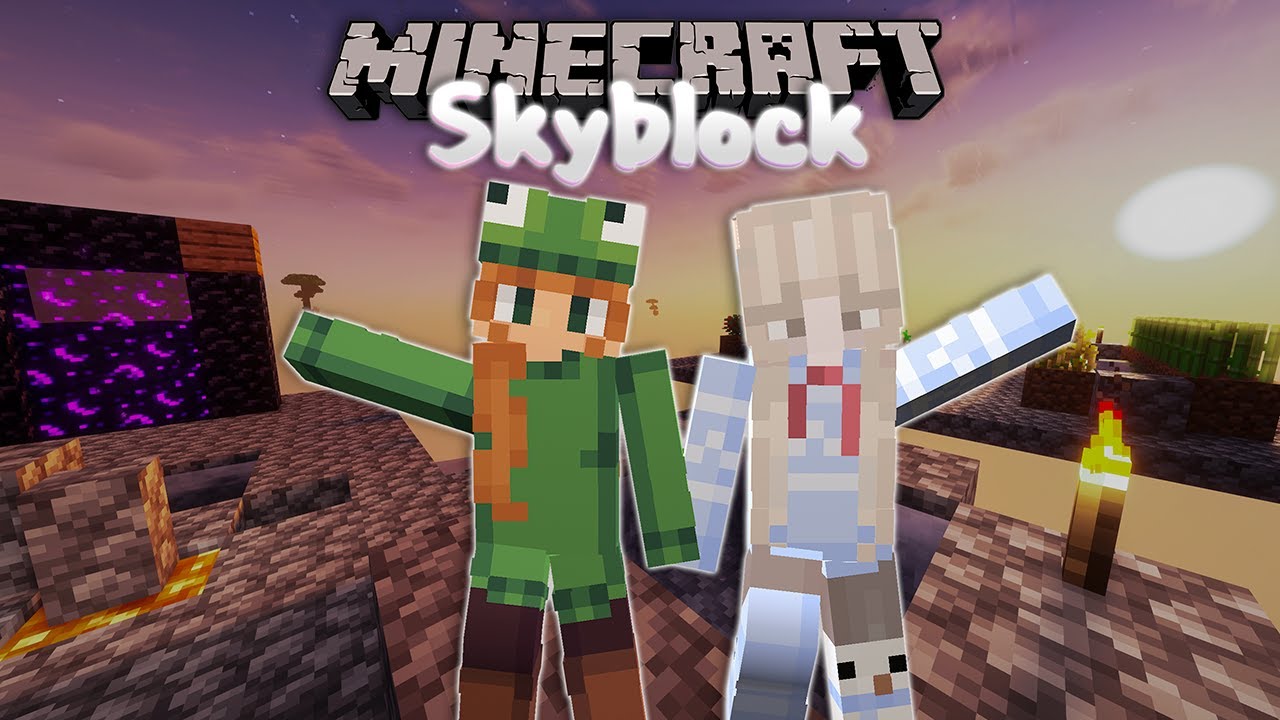 Minecraft | Skyblock #1. Две девушки против пустоты!