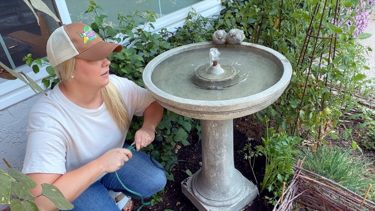 Setting up the New Fountain! ⛲️ :: Dig, Plant, Water, Repeat