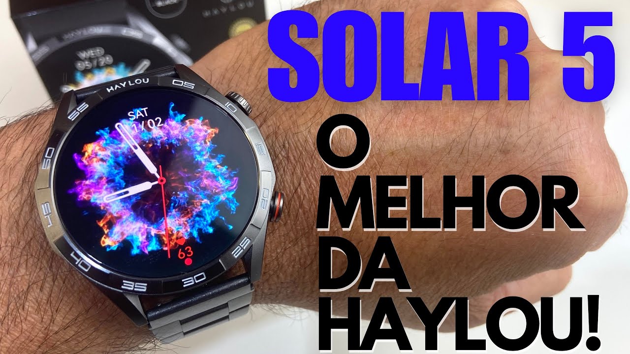 HAYLOU SOLAR 5 - O SMARTWATCH QUE PROMETE SER O MELHOR DA MARCA! TELA AMOLED, 1GB DE MEMÓRIA E MAIS.