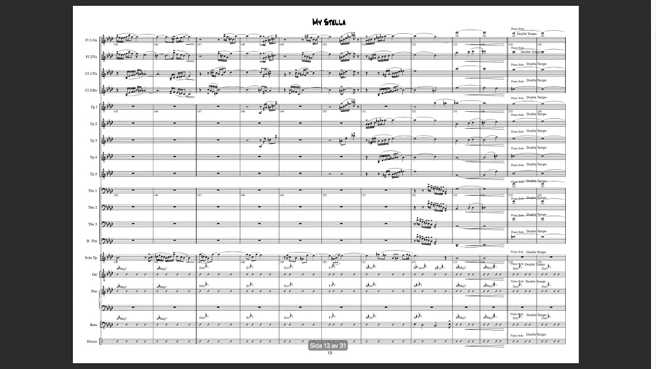 My Stella - Scrolling Score