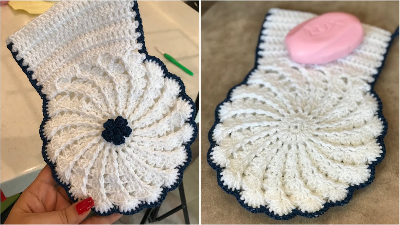 how to crochet a shower scrub quick and easy/ آموزش بافت ليف حمام با قلاب /crochet loofah