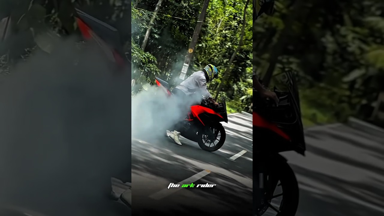 Ktm RC 390 burnout 💥💨 New tyre install 👀💪 #rc390 #ytshorts #shorts #viralshorts