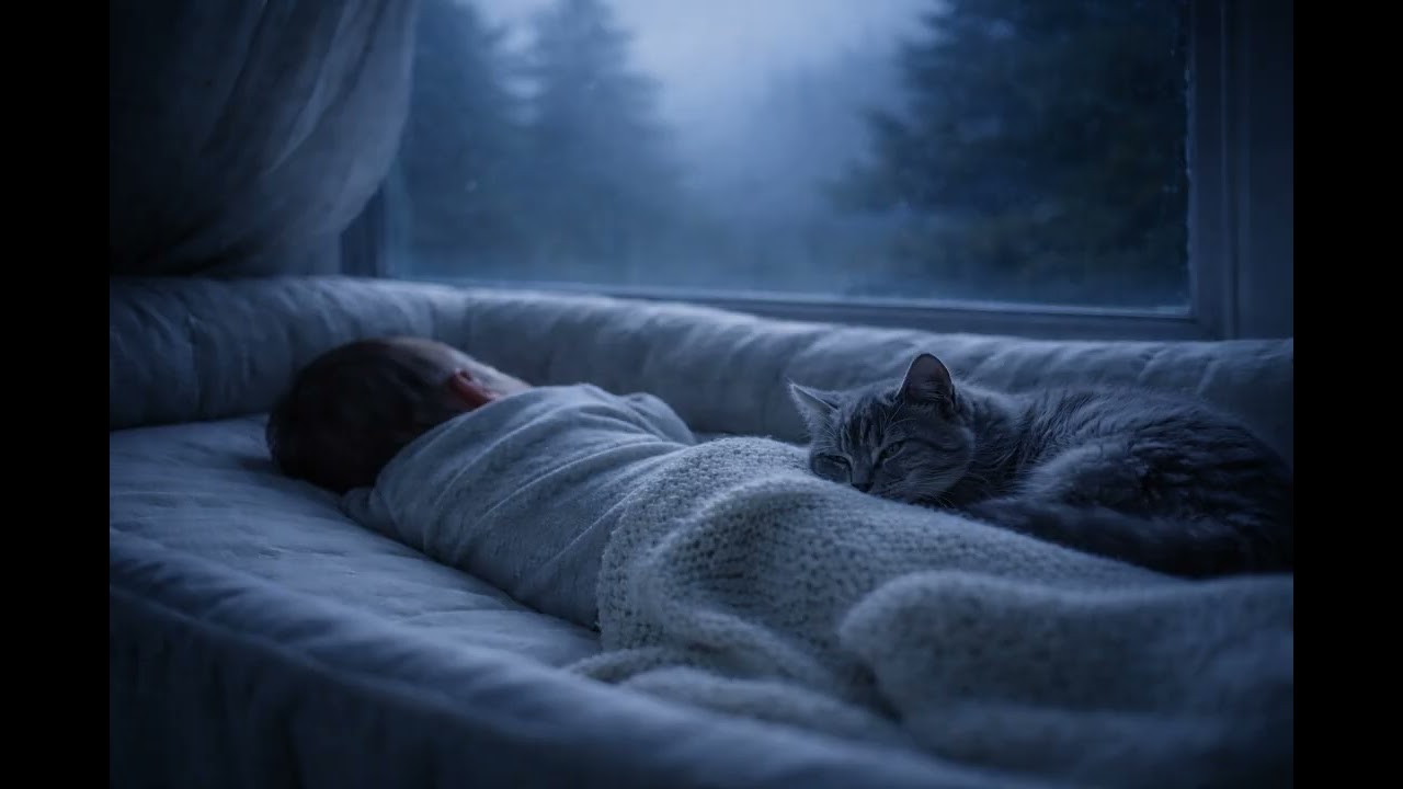 All Night Baby Sleep Sounds 🌌 White Noise + Calm Melody