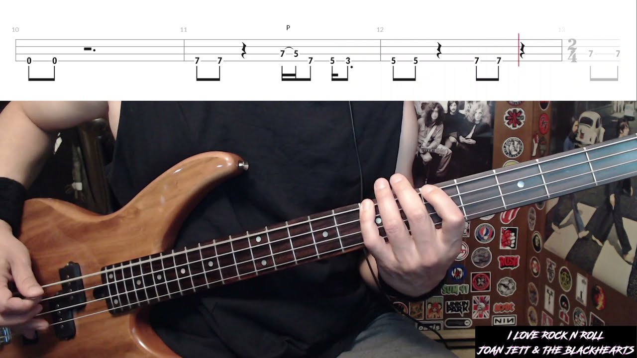 I Love Rock N Roll by Joan Jett and the Blackhearts - Bass Cover with Tabs Play-Along