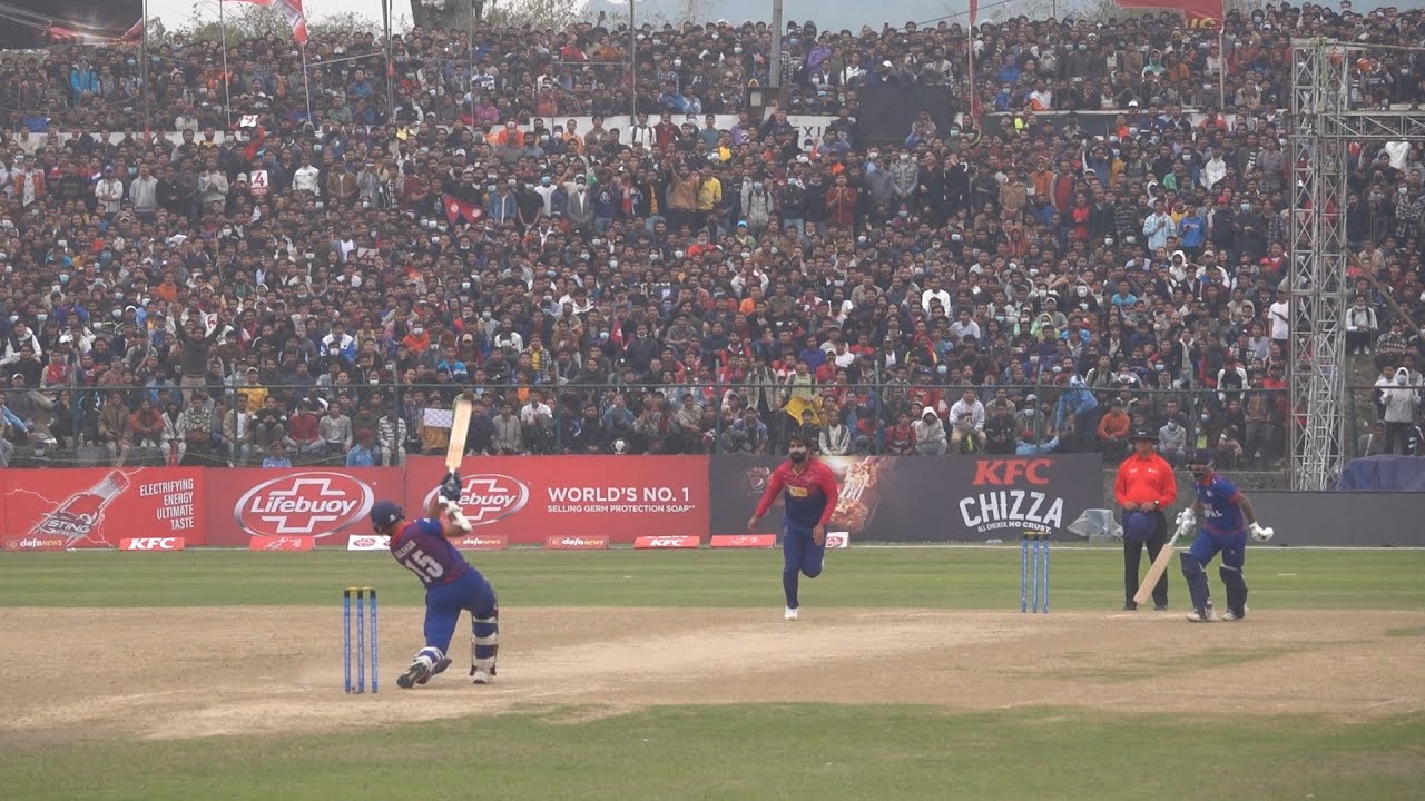 Gulashan Jha hit 20 runs off Muhammad Waseem to make Nepali fan Crazy and secure Victory for Nepal