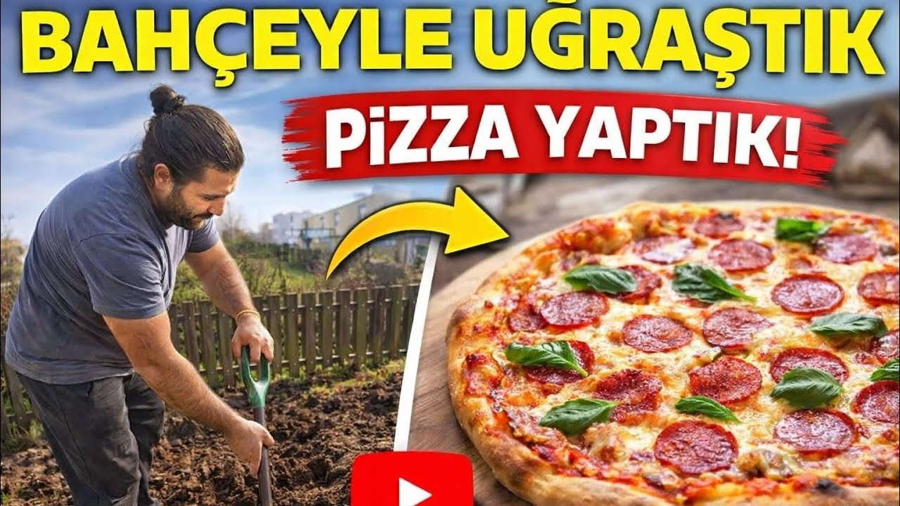 Bahçede Çalıştık! Maydanoz, Soğan, Kayısı Ağacı Ektik – İftara Pizza Yaptık 🍕
