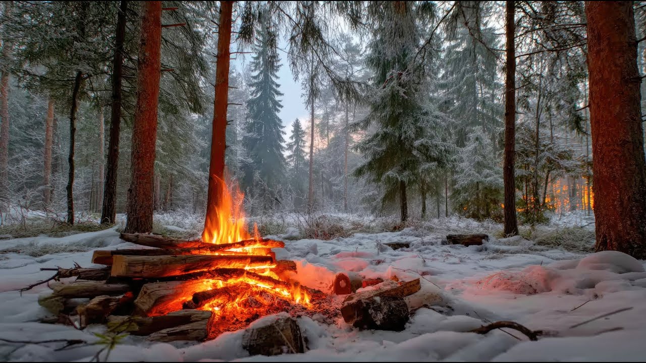 A Calm Winter Night Indoors | Fireplace Sounds for Deep Sleep