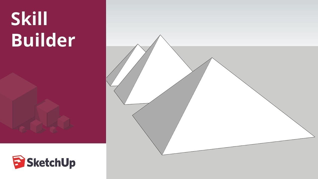 Как смоделировать пирамиду в SketchUp — Skill Builder