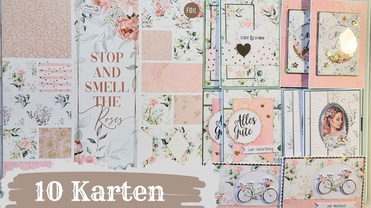10 Karten 1 Block von Action | Stop and smell the Roses | #craftsensations