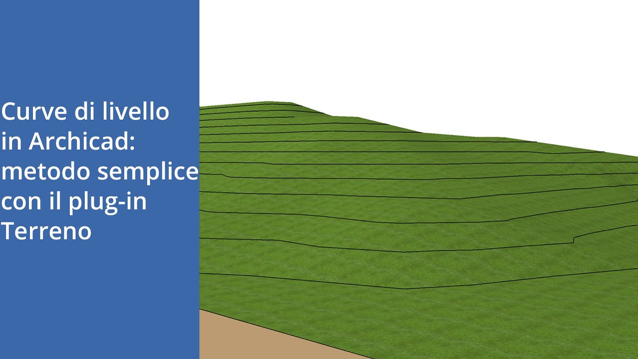 Curve di livello in Archicad: metodo semplice con Plugin Terreno
