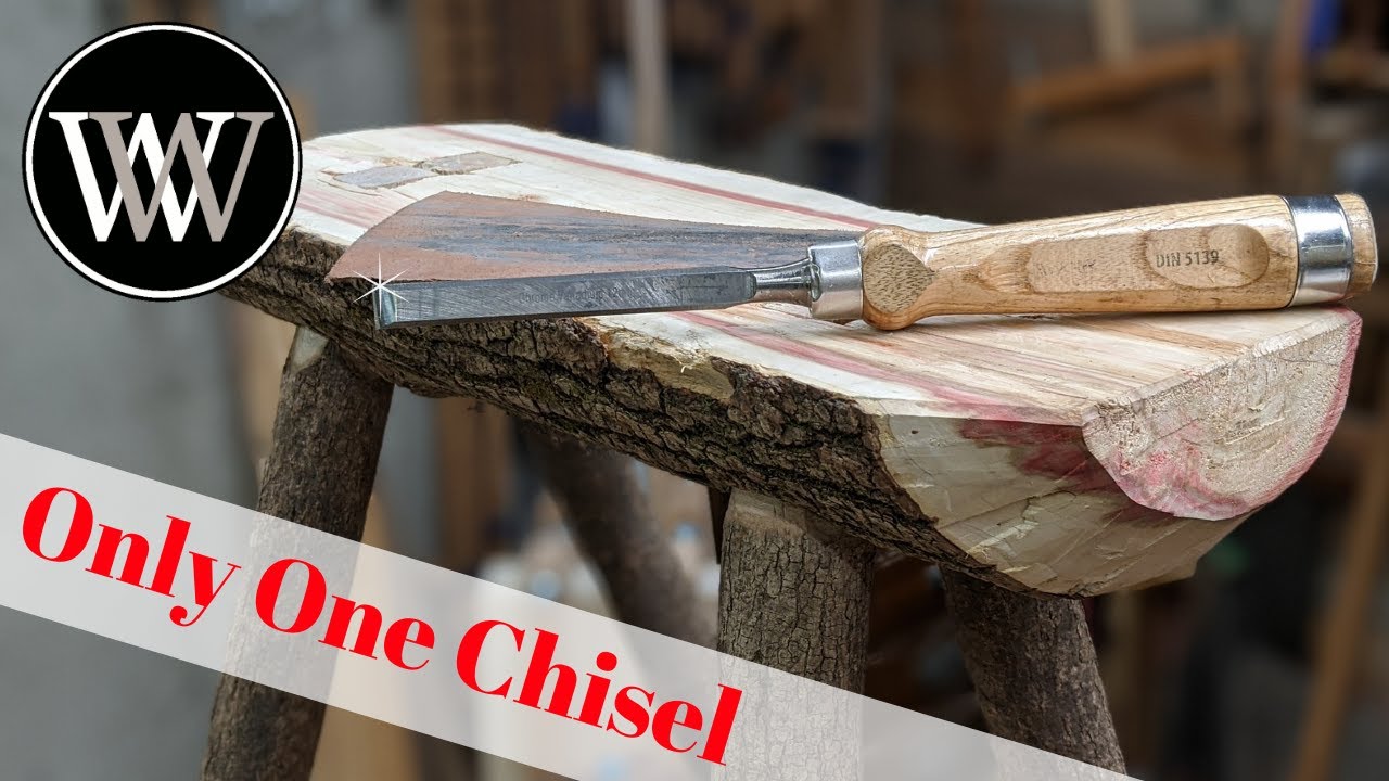 Tree To Stool With Only One Chisel Limited Tools Hand Tool Woodworking
