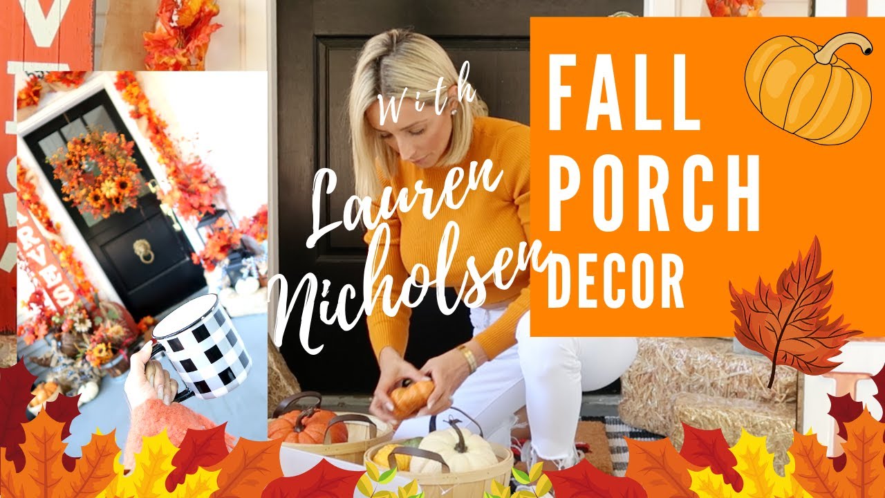🍁FALL FRONT PORCH DECORATE WITH ME🍁Let's transform our porch for fall together!