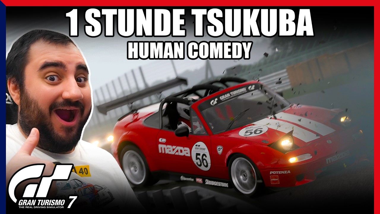 Die 1 Stunde Tsukuba Circuit | Gran Turismo 7 Human Comedy