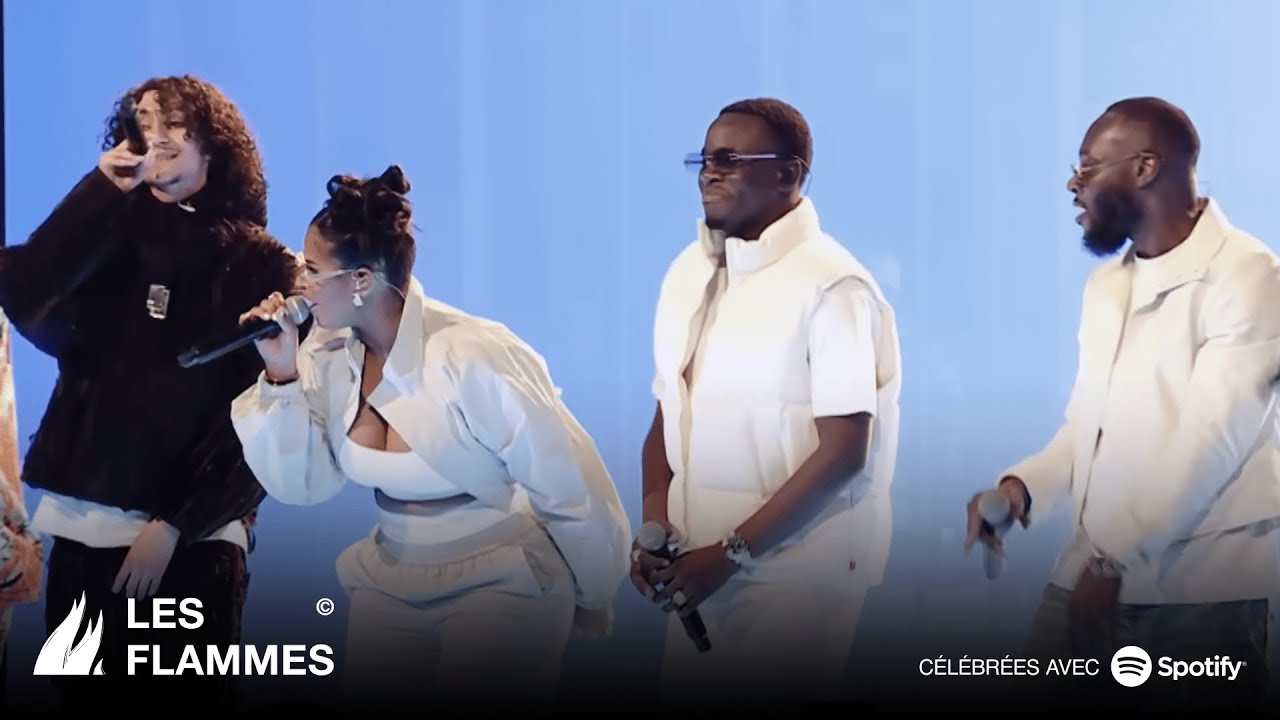 Jungeli, Alonzo, Imen Es, Abou Debeing et Lossa performent 