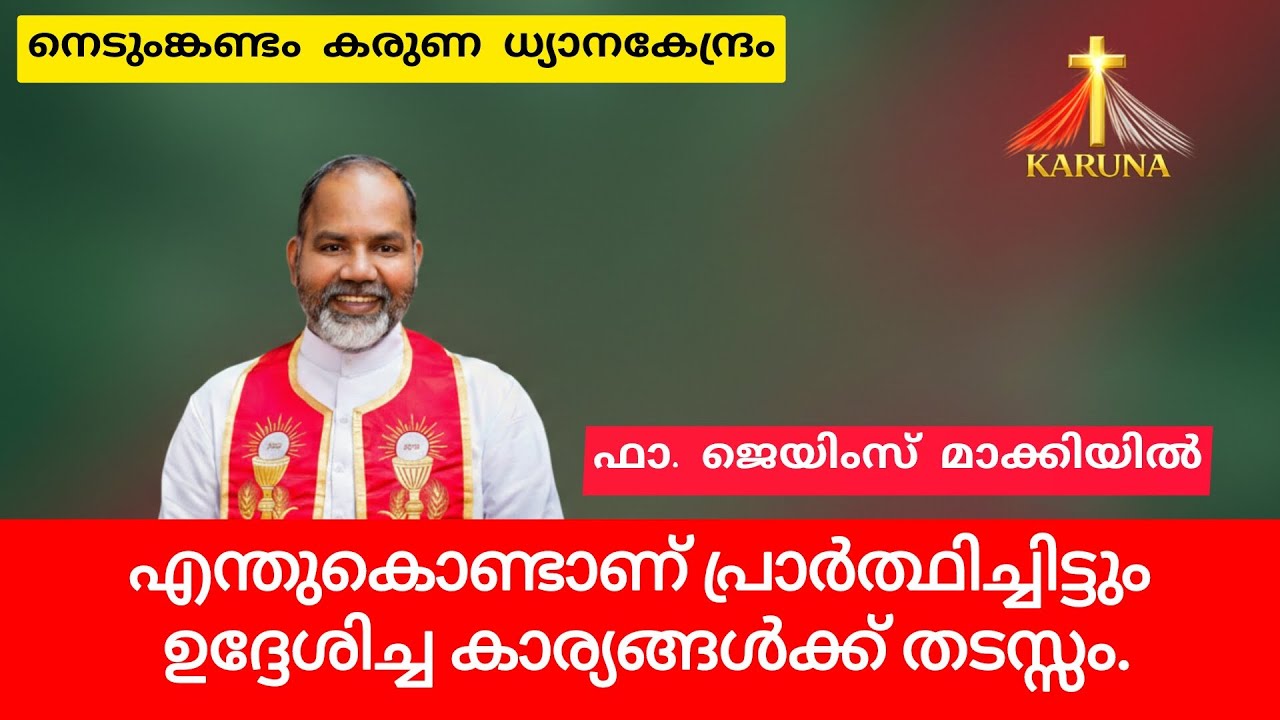  ഉദ്ദേശിച്ച കാര്യങ്ങൾ നടക്കാത്തത്.  |Fr James Makkiyil| Karuna Nedumkandam|