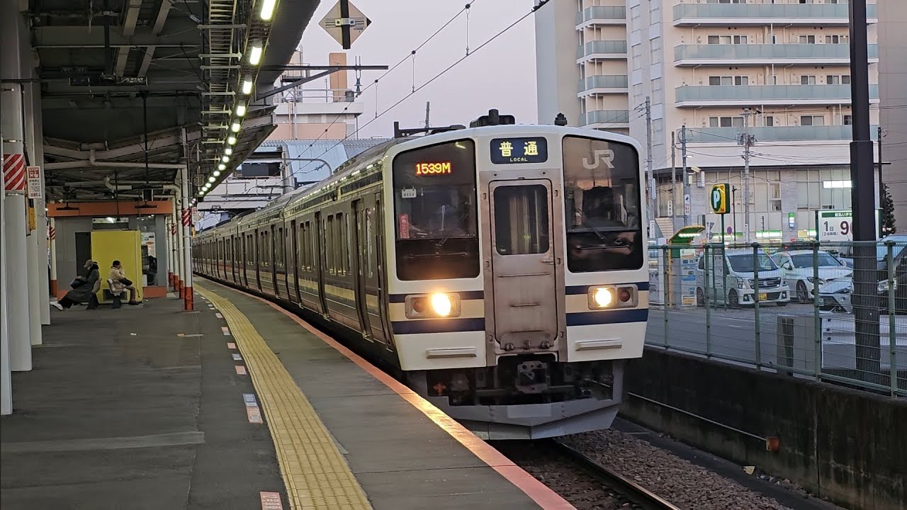 【4K高画質・スカ色！】中央本線211系2000番台ナノN608編成スカ色 豊田駅到着