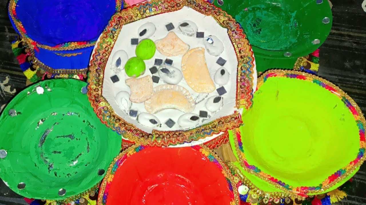  DIY platter for Holi ❤️🧿 Happy holi in advance #harharmahadev #diycrafts #diyholidecor