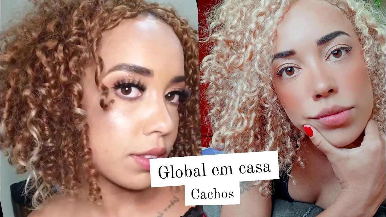 Descoloração global - cachos -do ruivo ao Loiro - Natalha Rezende