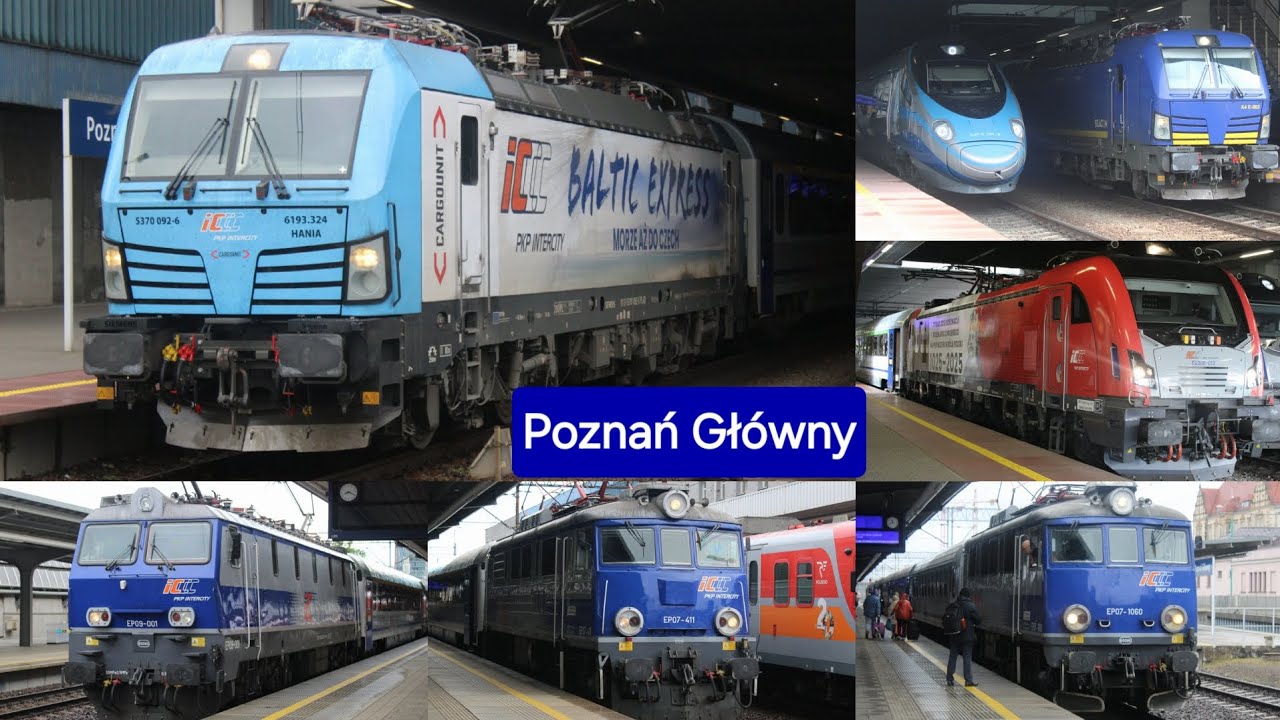 Pociągi na stacji Poznań Główny TLK, IC, EIC, EIP