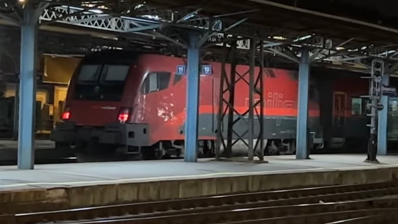 Szupi 🔊esti ÖBB RailJet Xpress “hangzavar” Budapest Keleti pályaudvar / Railjet Ankunft, Budapest
