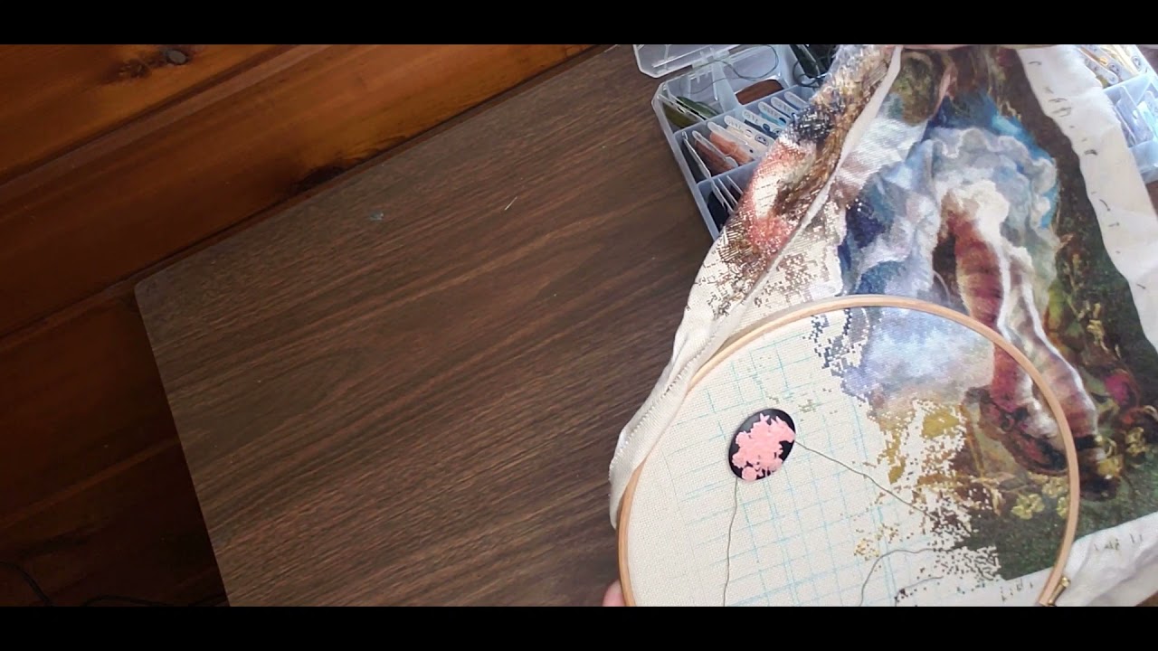 Flosstube#6 cross stitch kit from Geckorouge and wip on Floating Alice from Artecy!