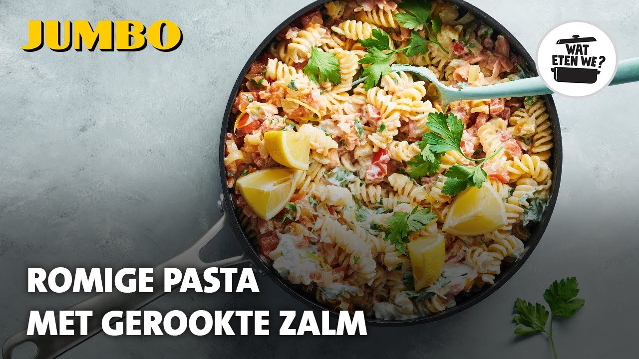 Wat eten we? Romige pasta met gerookte zalm