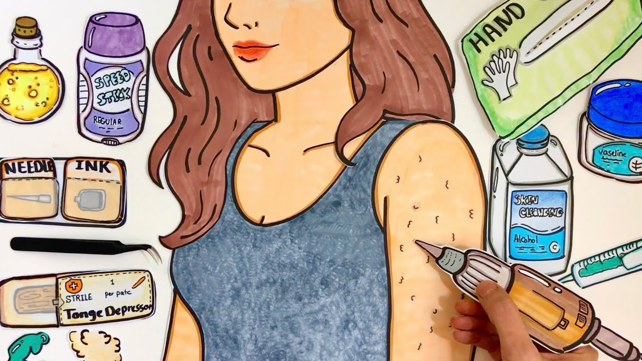 Paper ASMR | Super Relaxing Tattoo On Arm #asmr #paperasmr #tattoo #paperdoll 