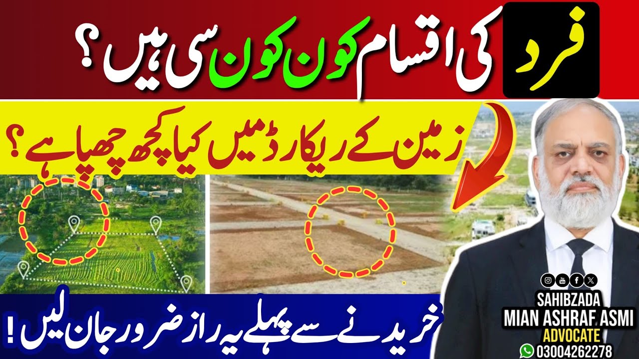 Types of Property Fard in Pakistan | Complete Legal Guide to Land Records