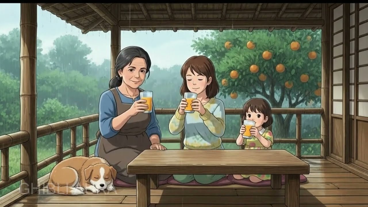 Cozy Village Rainy Day | This Life Feels Like a Ghibli Movie