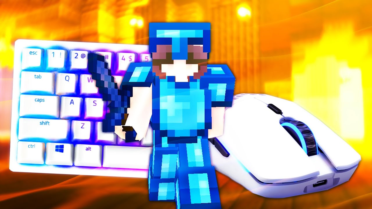 Hive Bedwars Keyboard & Mouse ASMR [4k 480FPS] [Creamy Modded Keyboard]