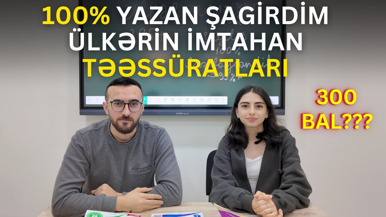 ✅️❗️👉100% yazan şagirdim Ülkərin  imtahan təəssüratları Yüksək nəticə sirri çox çalışmaqdır yoxsa?