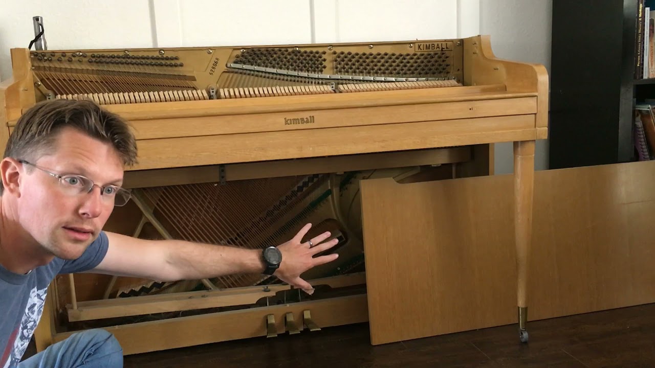 How to remove front piano paneling on Kimball upright