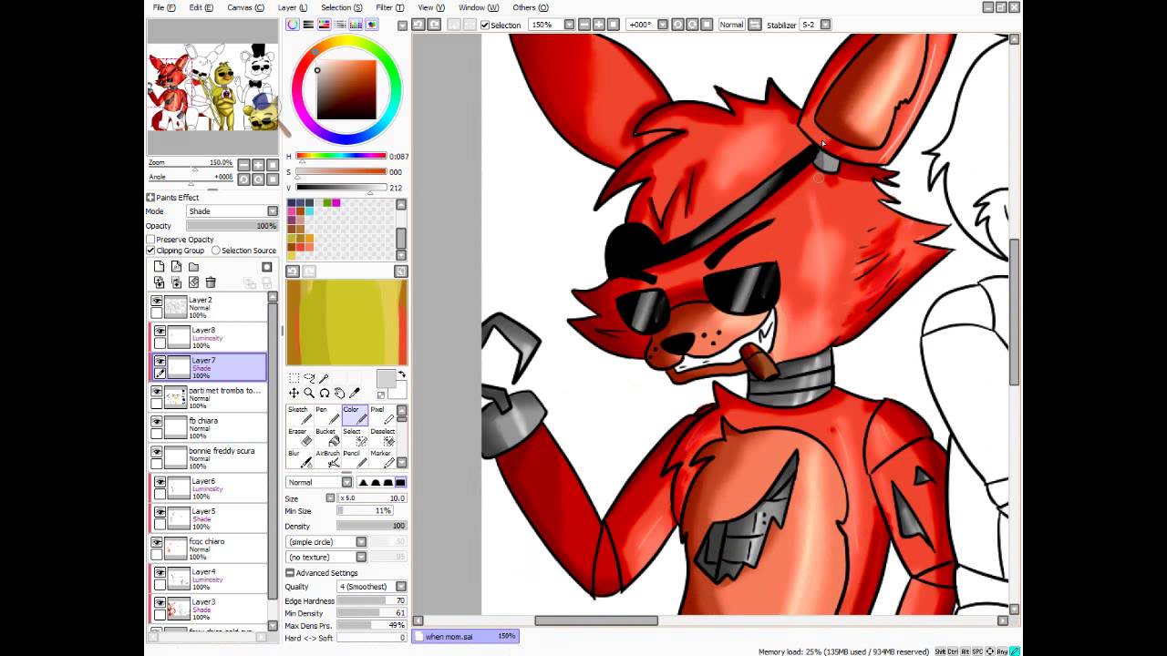 Speedpaint - When Mike isn't in Pizzeria (FNAF)