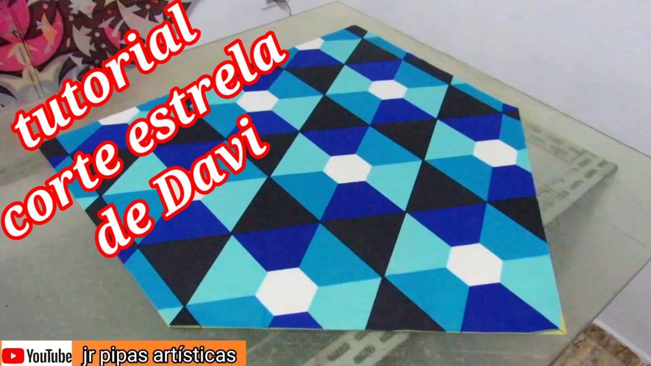Corte estrela de da Davi para pipa de 80 cm