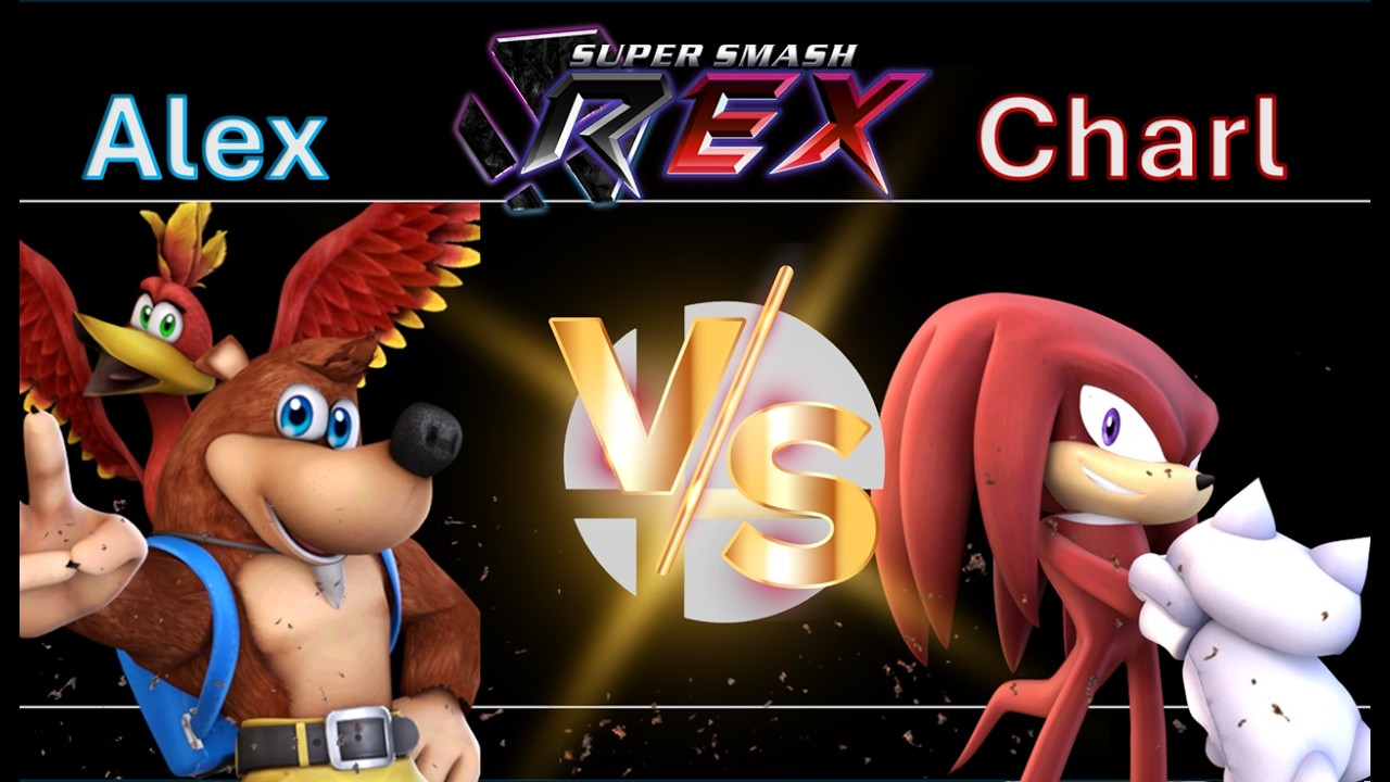 Super Smash REX Banjo & Kazooie vs Knuckles - Players Match