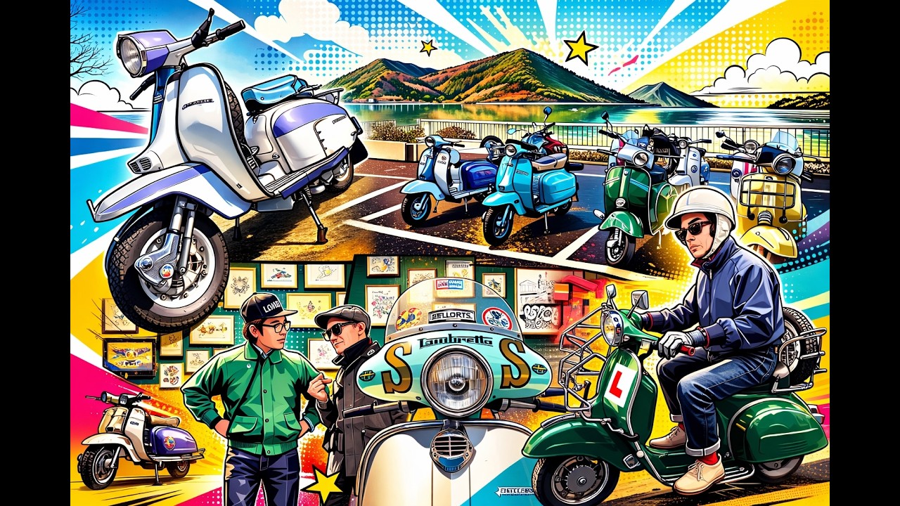 Harako Art, a Mod painter from Tokyo, also a great scooterist, top man. His exhibition is now on!