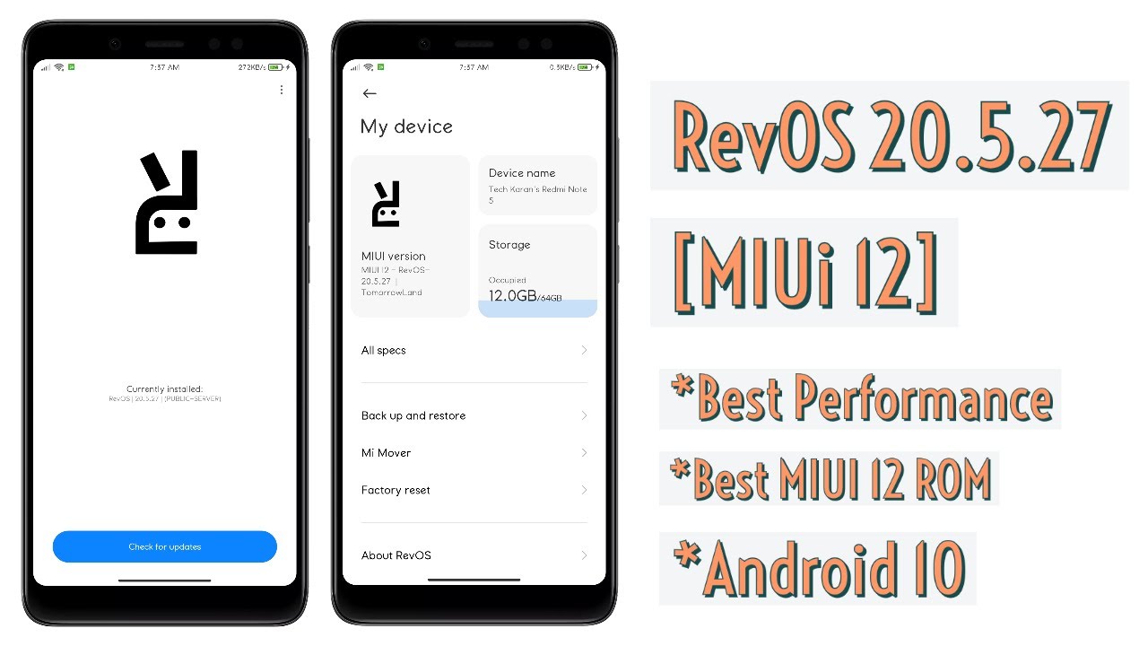 [ROM][GSI] RevOS 20.5.27 [MIUI 12] for all Devices | Performance Master? | REVIEW